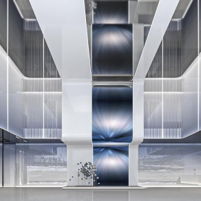 现代未来感酒店大堂3D模型下载